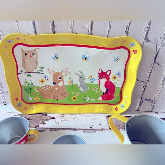 Schylling Forest Friends Tin Tea Set- Forest Animals- Incomplete - Picture 6 of 8
